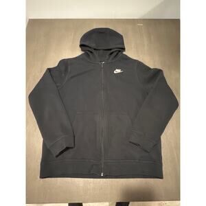 Nike Boys XL Full Zip Black Hoodie Sweatshirt Hooded Kids XL